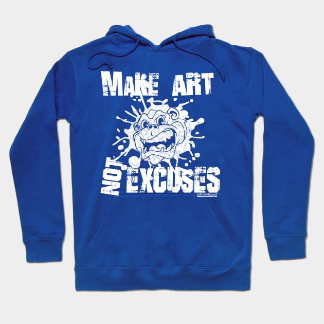 Make Art! (white) Hoodie by SilverBaX